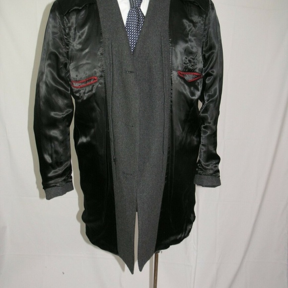 Fay Charcoal Micro Check Three Button Overcoat XXL